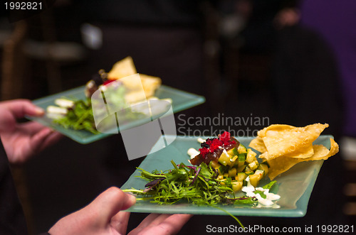 Image of Serving appetizers