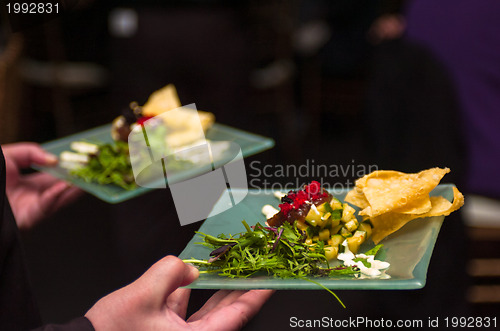 Image of Serving appetizers