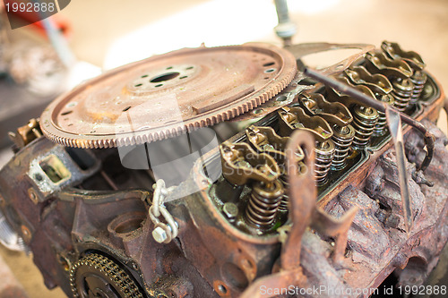 Image of Rusty automotive engine