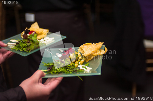 Image of Serving appetizers