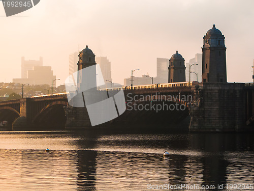 Image of Boston Longfellow Bridge and Red Line