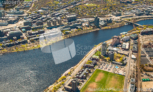 Image of Boston University, Charles River, and MIT aerial