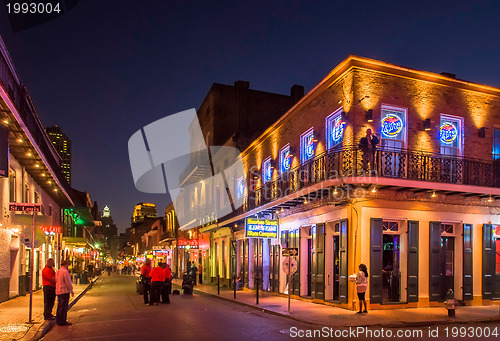 Image of Bourbon Street at dusk