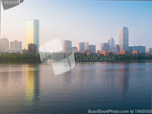 Image of Boston's Back Bay skyline at dawn