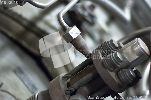 Image of Steel valve inside a large industrial facility