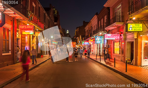 Image of Bourbon Street at dusk