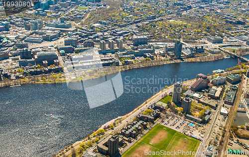 Image of Boston University, Charles River, and MIT aerial