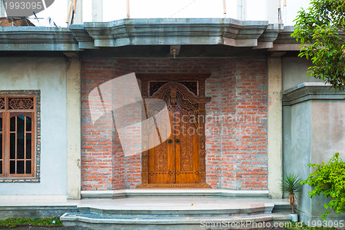 Image of Ornate wooden door