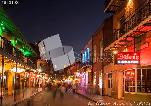 Image of Bourbon Street at dusk