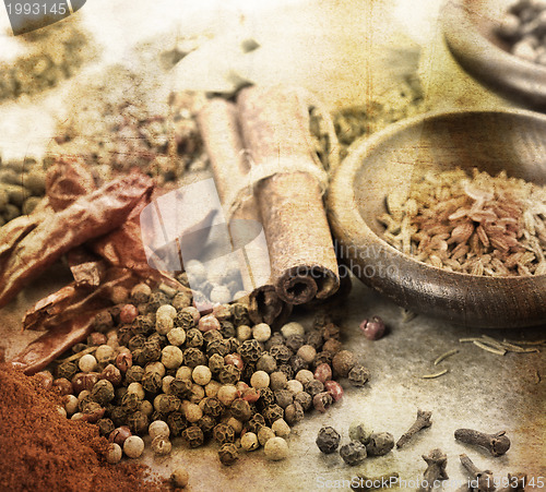 Image of Grunge Image Of Spices