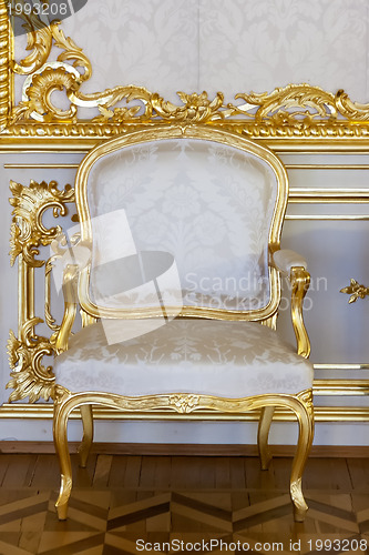Image of Antique gilded chair