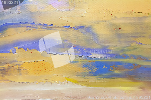 Image of beige oil paintings