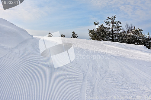 Image of Slope on the skiing resort Rovaniemi, Finland