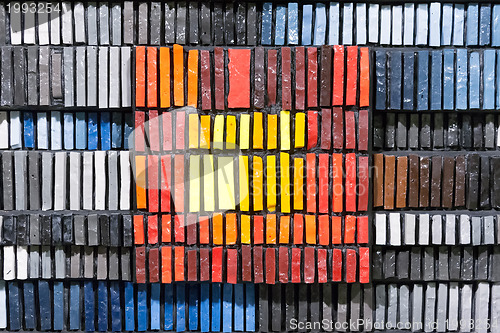 Image of color mosaic of glass