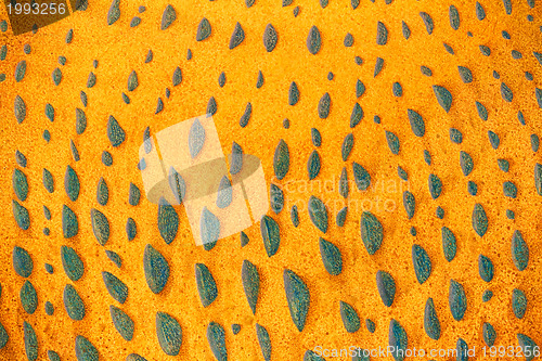 Image of Yellow detail from painting 