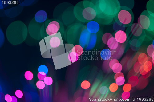 Image of Festive lights and circles. Christmas background
