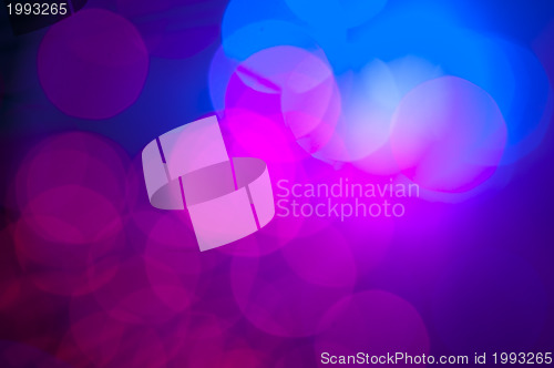 Image of Festive lights and circles. Christmas background