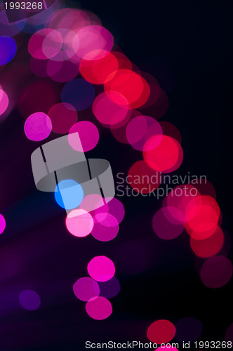 Image of Festive lights and circles. Christmas background