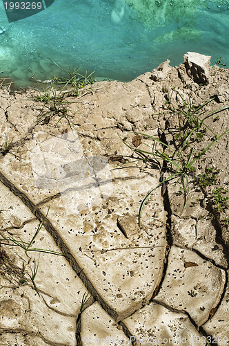 Image of Cracked earth and water