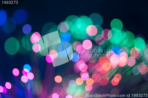 Image of Festive lights and circles. Christmas background