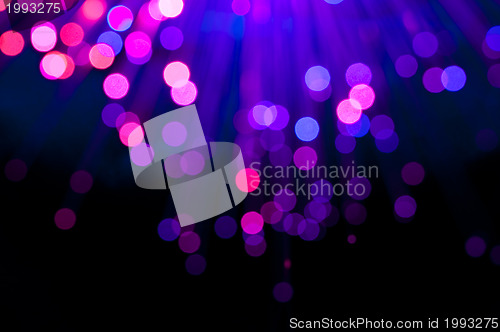 Image of Festive lights and circles. Christmas background