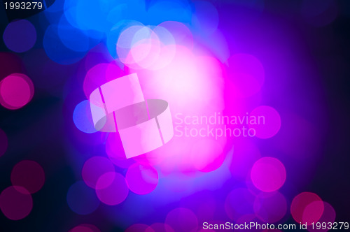 Image of Festive lights and circles. Christmas background