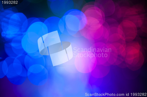 Image of Festive lights and circles. Christmas background
