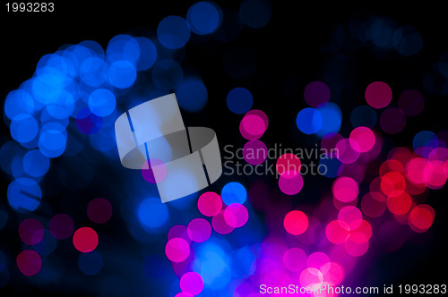 Image of Festive lights and circles. Christmas background