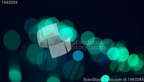Image of Festive lights and circles. Christmas background