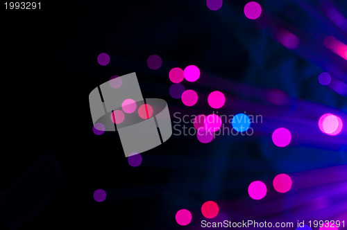 Image of Festive lights and circles. Christmas background