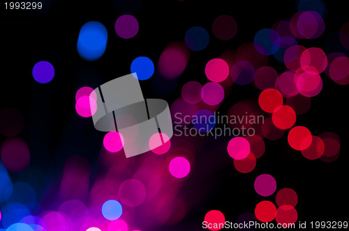 Image of Festive lights and circles. Christmas background