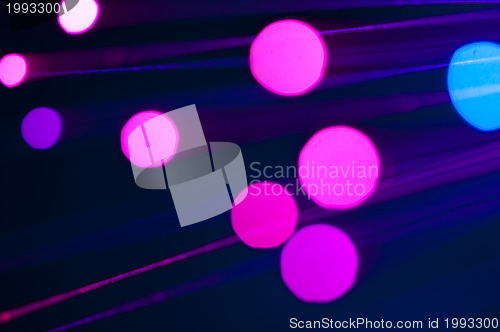 Image of Festive lights and circles. Christmas background