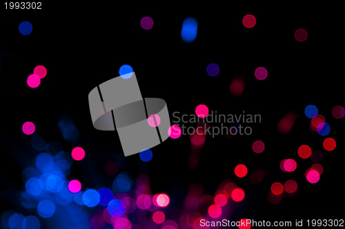 Image of Festive lights and circles. Christmas background