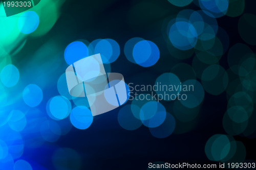 Image of Festive lights and circles. Christmas background