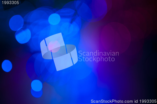 Image of Festive lights and circles. Christmas background