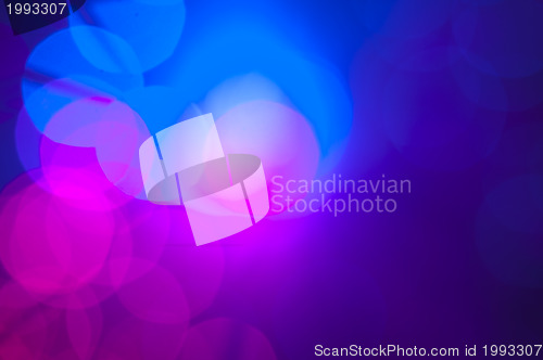 Image of Festive lights and circles. Christmas background