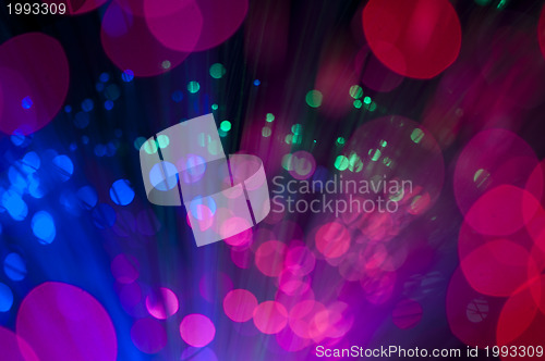 Image of Festive lights and circles. Christmas background