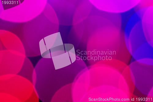 Image of Festive lights and circles. Christmas background