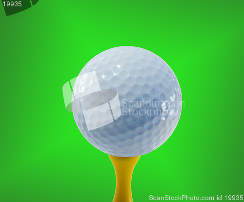 Image of Golf ball ready for hitting