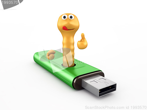 Image of Worm in the USB flash drive