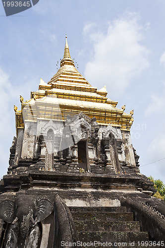 Image of Wat Chiang Man temple in Chiang Mai, Thailand.
