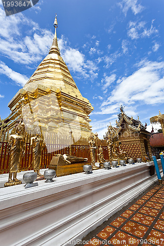 Image of Wat Phrathat Doi Suthep temple in Chiang Mai, Thailand.