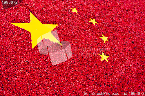 Image of China flag background