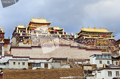 Image of Ganden Sumtseling Monastery in Shangrila, Yunnan, China.