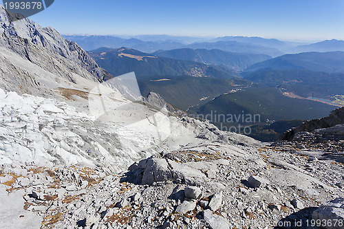 Image of Glacier inside the snowy mountains
