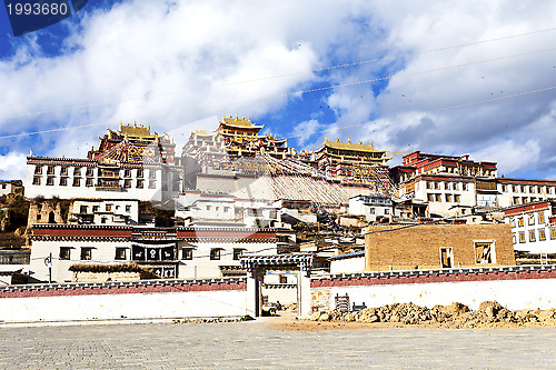 Image of Ganden Sumtseling Monastery in Shangrila, Yunnan, China.