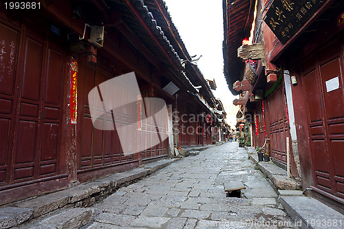 Image of Lijiang old town at morning, China.