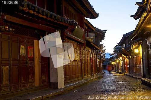 Image of Lijiang old town at morning, China.