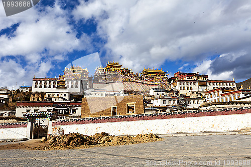 Image of Ganden Sumtseling Monastery in Shangrila, Yunnan, China.