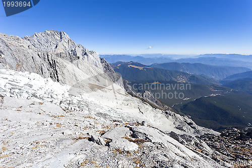 Image of Glacier inside the snowy mountains
